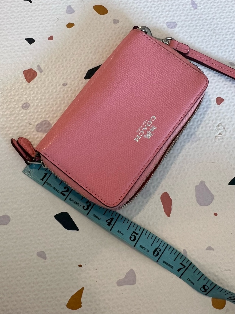 Coach Pink Leather Zip Wristlet Wallet - Picture 14 of 14